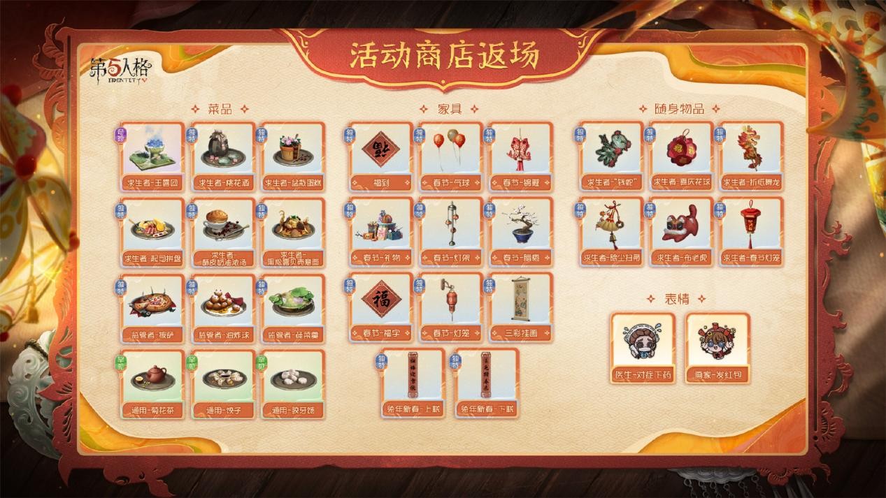 图片[6]-庄园贺岁《第五人格》往期春节系列今日返场！