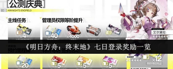 《明日方舟：终末地》七日登录奖励一览