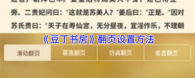 《豆丁书房》翻页设置方法