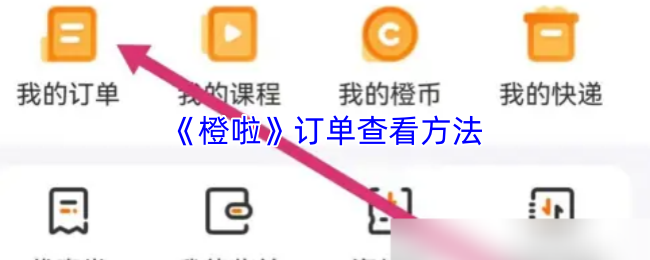 《橙啦》订单查看方法
