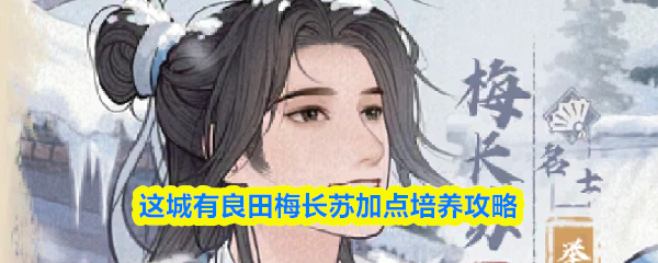 这城有良田梅长苏加点培养攻略