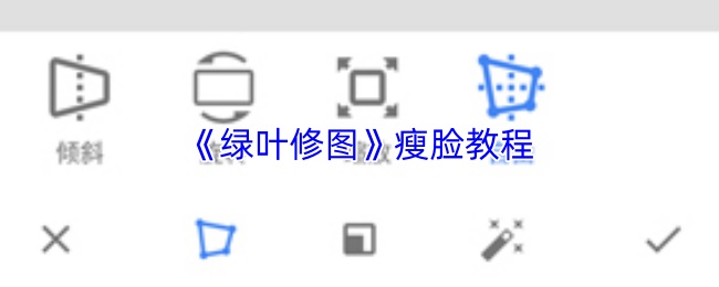 《绿叶修图》瘦脸教程