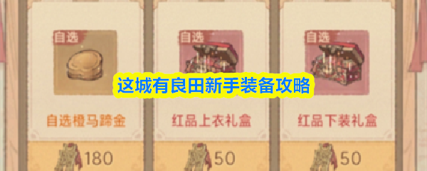 这城有良田新手装备攻略