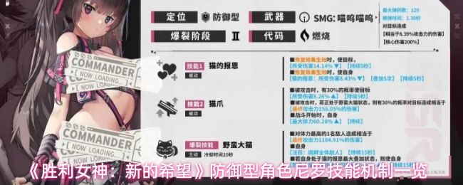 《胜利女神：新的希望》防御型角色尼罗技能机制一览