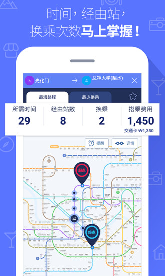 韩国地铁手机软件app截图