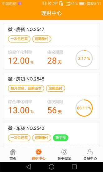 微金在线手机软件app截图