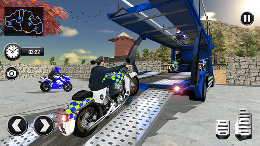 越野自行车警方运输模拟器手游app截图