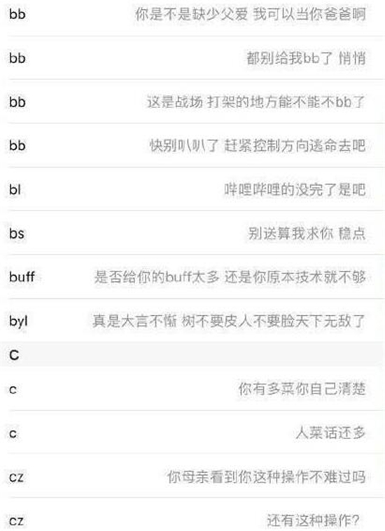 看完这份没一个脏字的快捷短语 分分钟喷死猪队友