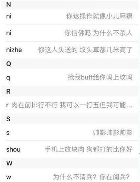 看完这份没一个脏字的快捷短语 分分钟喷死猪队友