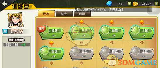 《街篮》手游小前锋训练营加点攻略