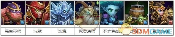 《刀塔传奇》诸王争霸英雄等级划分