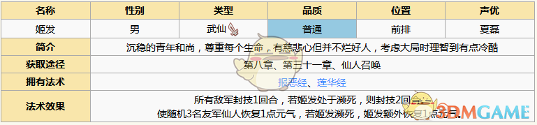 《元气封神》姬发图鉴介绍