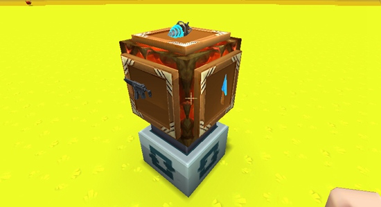 《迷你世界》转轴方块版保险箱制作方法