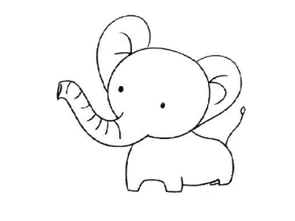 《QQ》画图红包大象简笔画