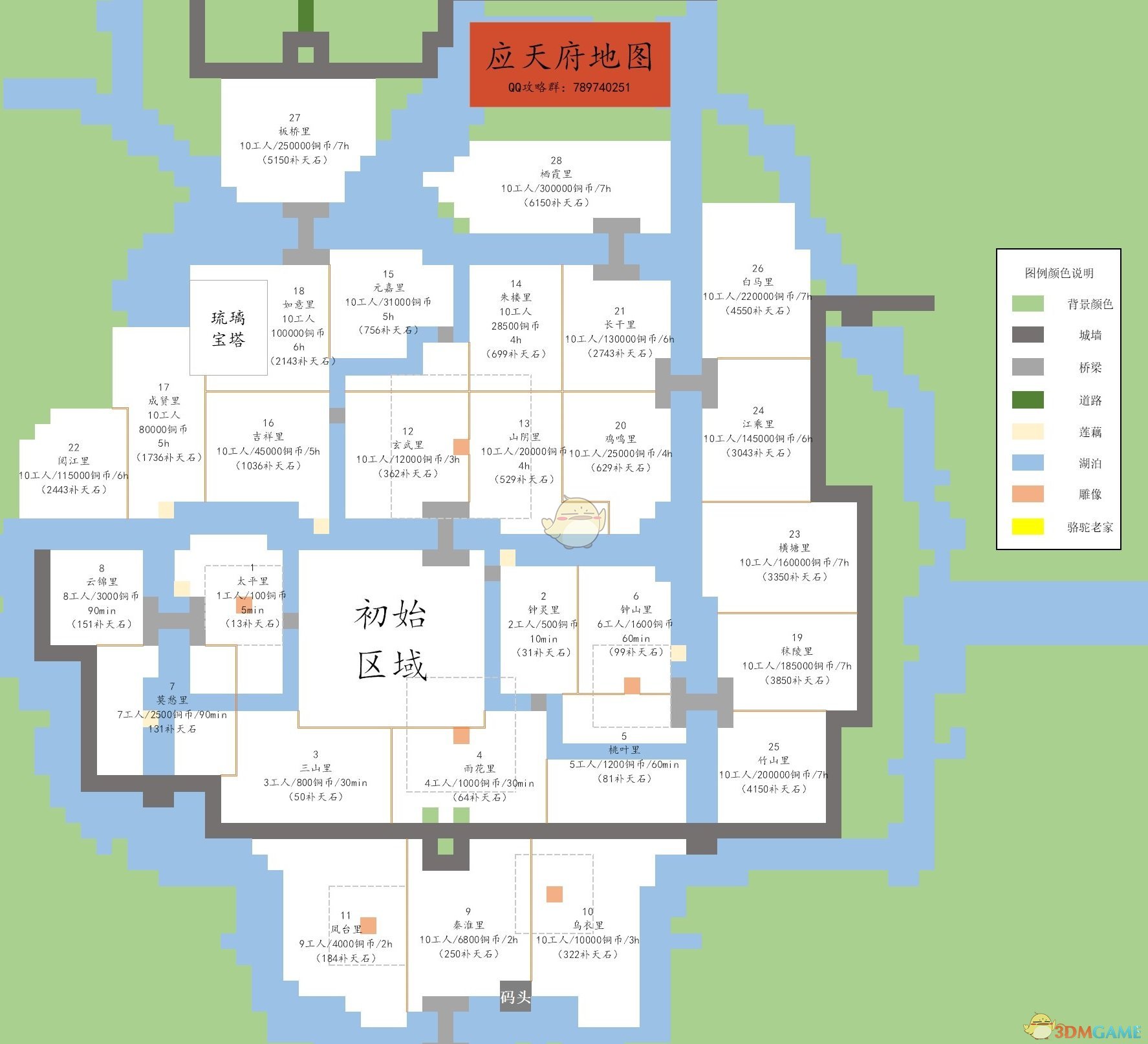 《江南百景图》应天府地图设施一览