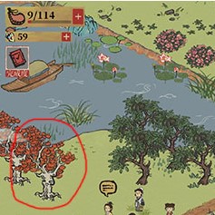 《江南百景图》枫叶场景石头挡路解决方法