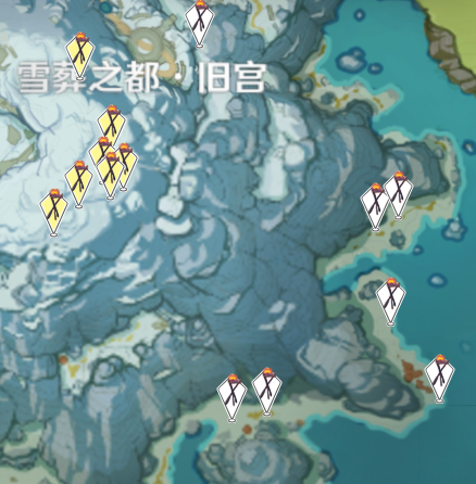 《原神》雪山篝火位置一览
