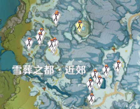 《原神》雪山篝火位置一览