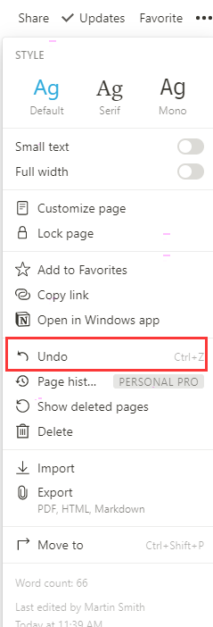 《notion》撤销操作教程
