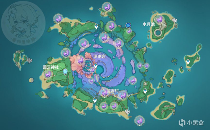 《原神》2.1海祇岛/清籁岛雷神瞳分布位置大全