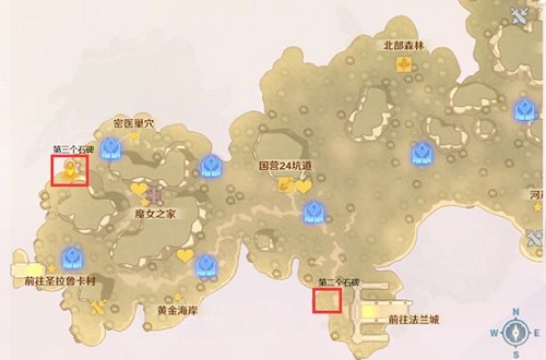 《魔力宝贝：旅人》法兰城西郊石碑坐标位置