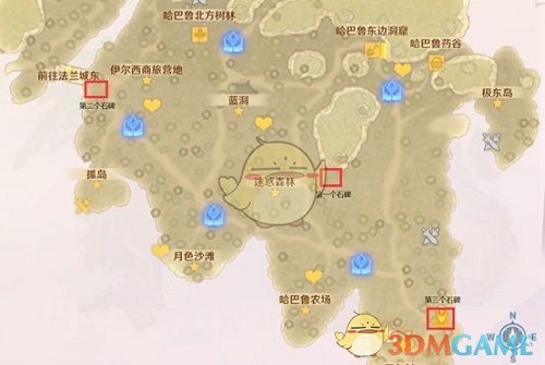 《魔力宝贝：旅人》伊尔村石碑坐标位置