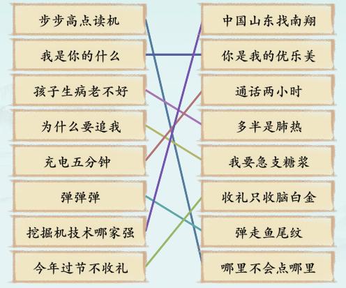 《汉字神操作》经典广告词1通关攻略