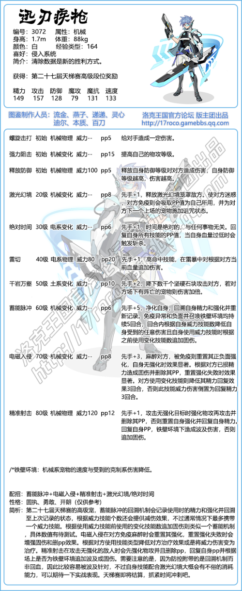 《洛克王国》迅刃疾枪技能搭配推荐