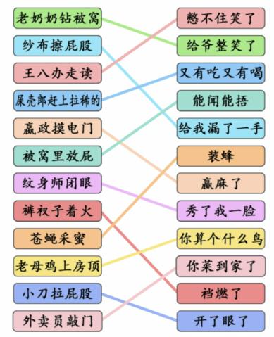 《文字成精》歇后语连线通关攻略