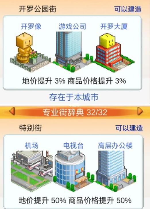 《都市大亨物语》专业街图鉴解锁条件大全 二次世界 第8张