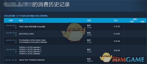 《steam》历史消费记录查看方法