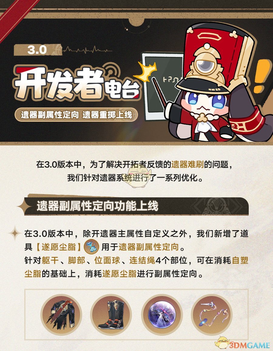 《崩坏：星穹铁道》遗器副属性定向功能介绍