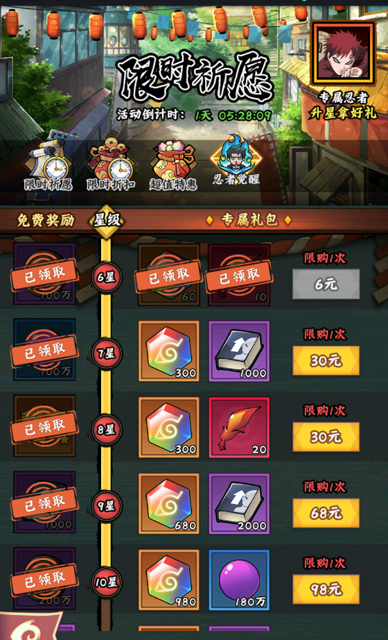 《火影忍者：木叶高手》不同氪金程度礼包购买推荐