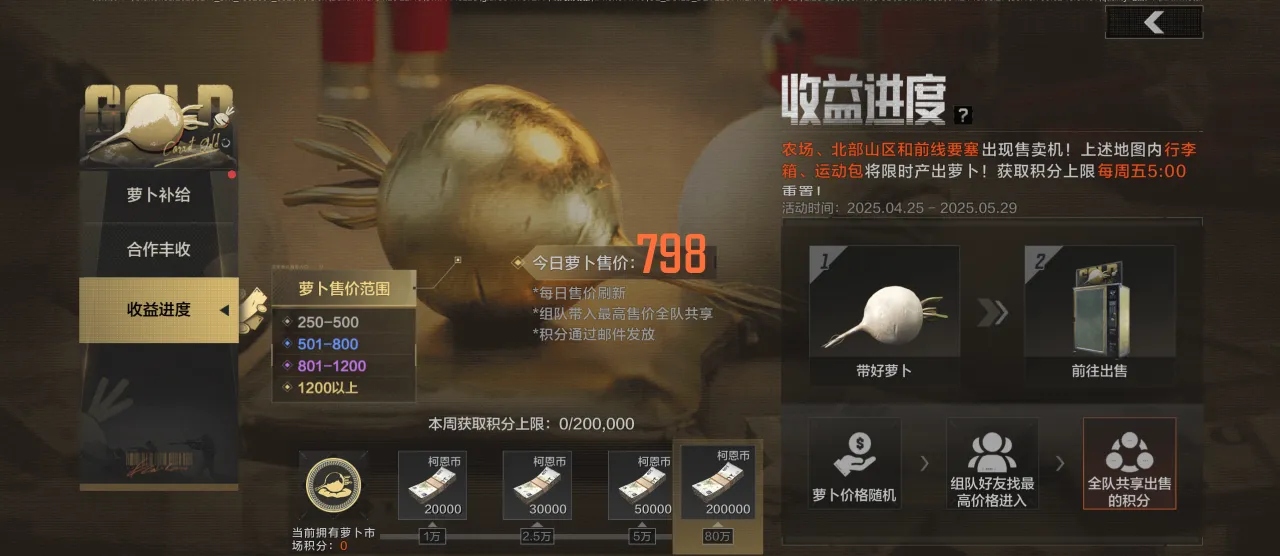 《暗区突围》合作丰收活动攻略