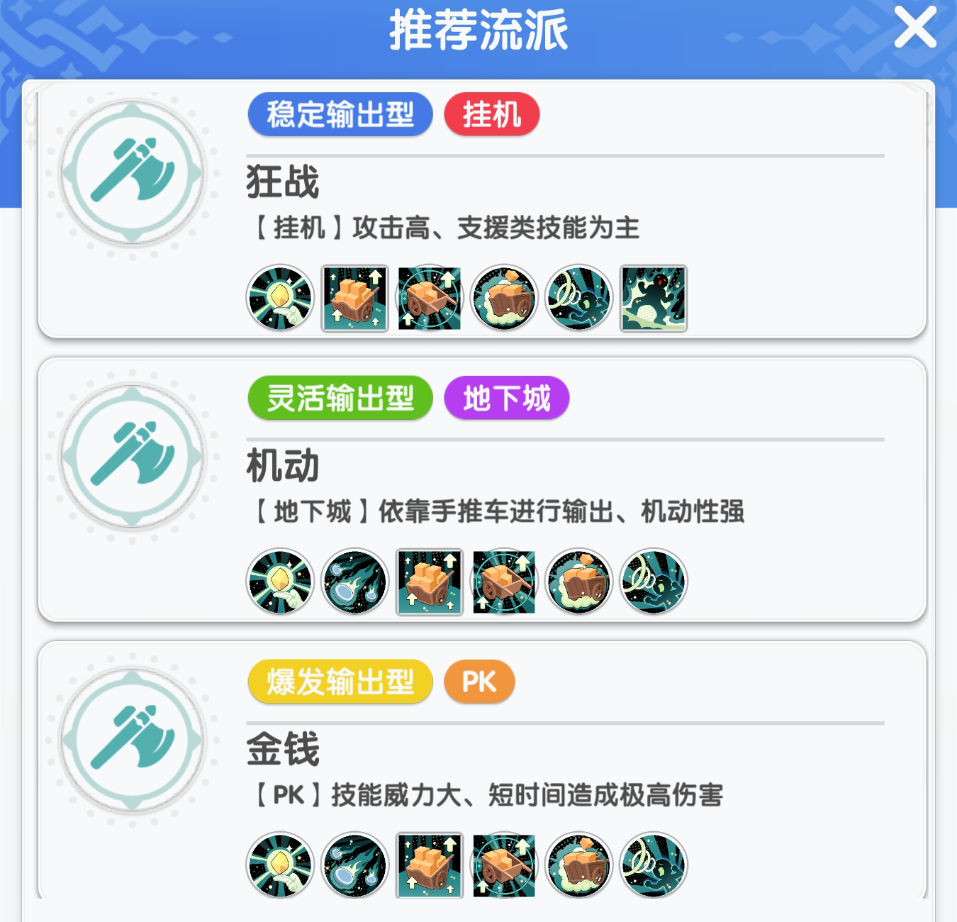 《仙境传说：重生》各职业推荐流派