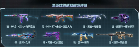 《穿越火线》本源重铸炉重铸武器一览