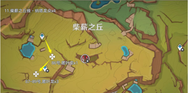 原神纳塔龙兽讨伐路线位置分布