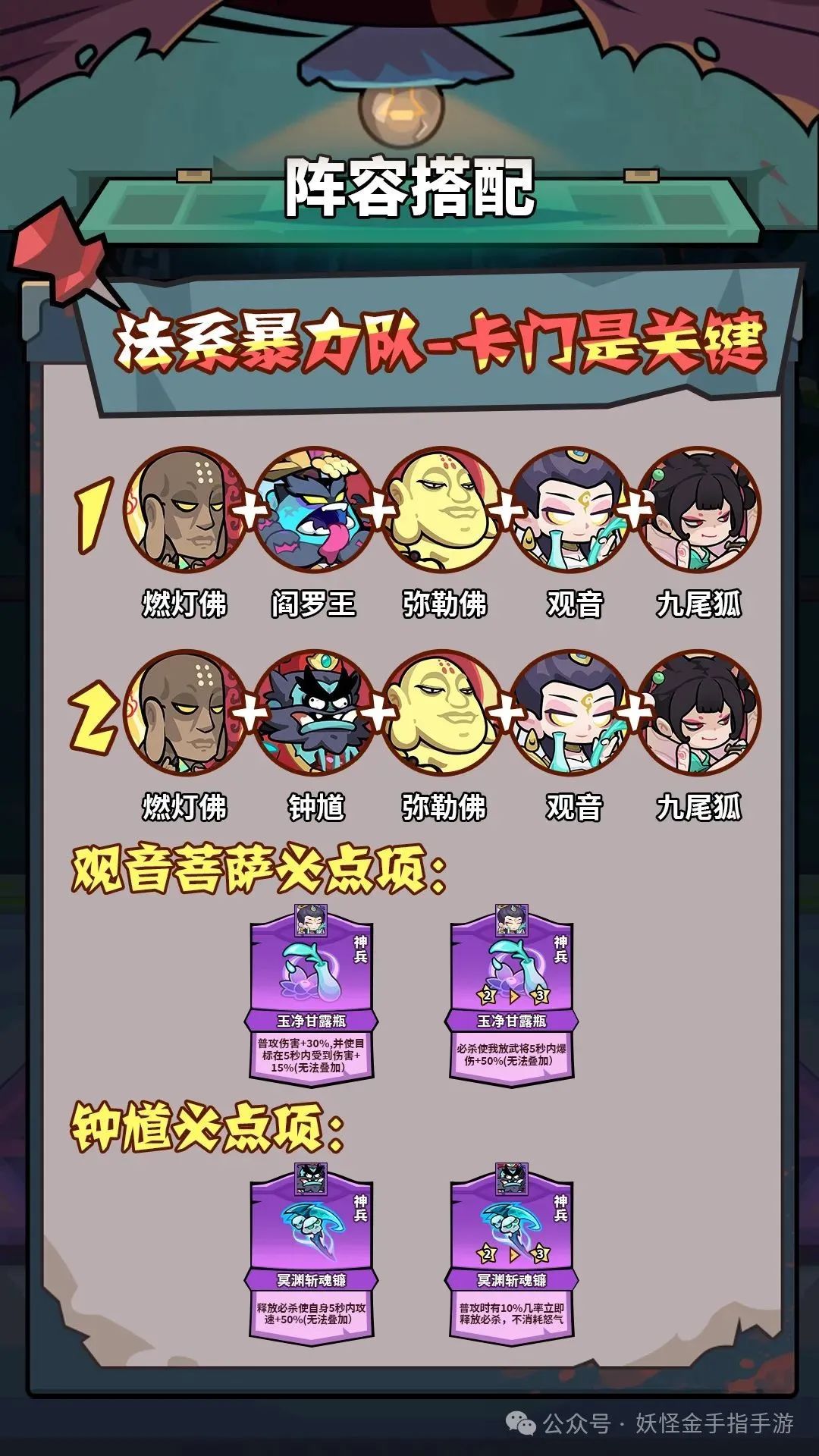 妖怪金手指灼烧队阵容搭配攻略