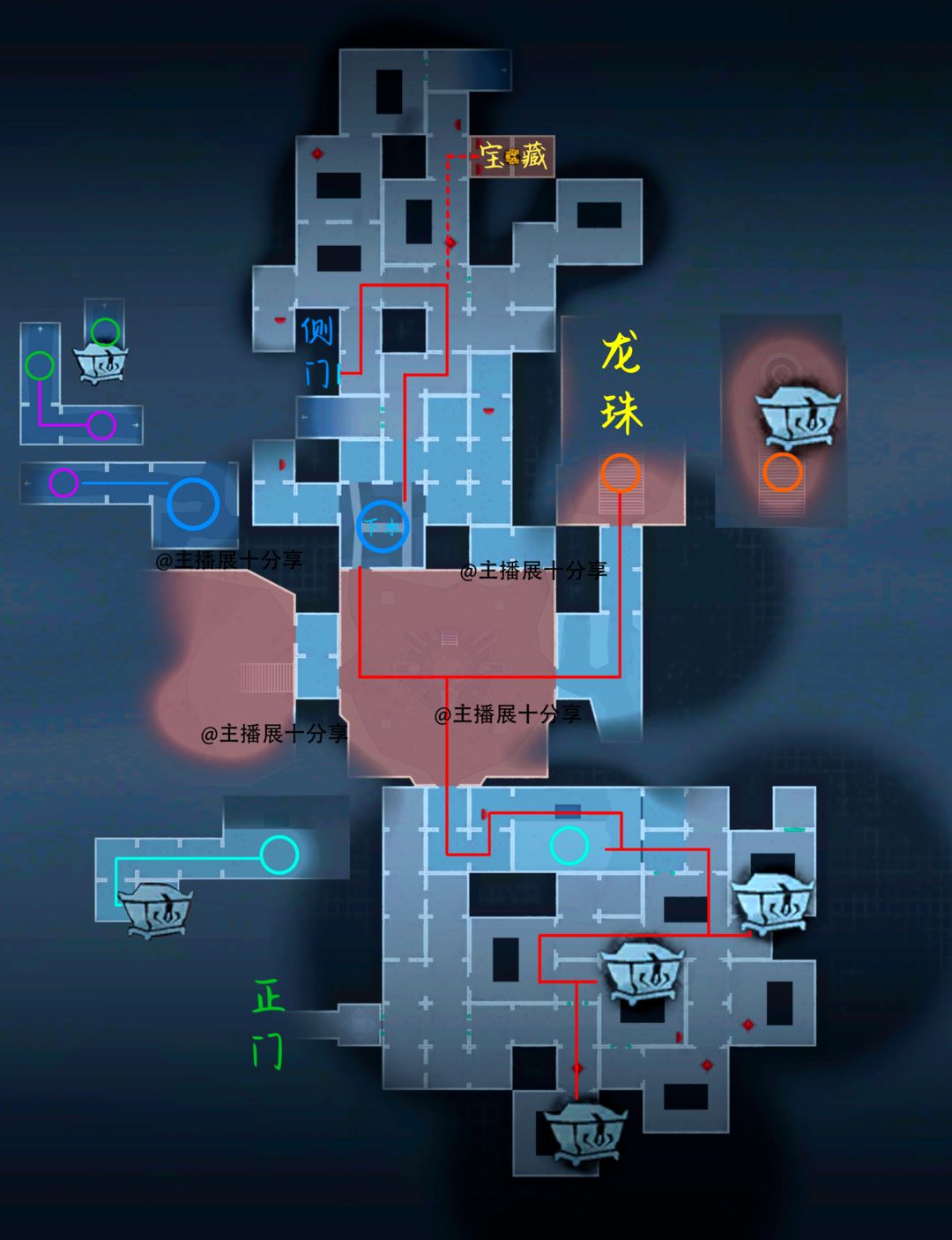 超自然行动组昆仑秘境极限侧门在【左】全地图小抄