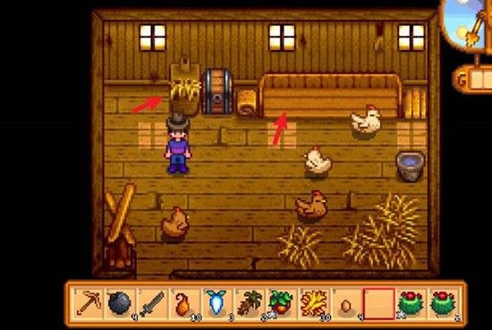 《星露谷物语》谷仓的草取出攻略