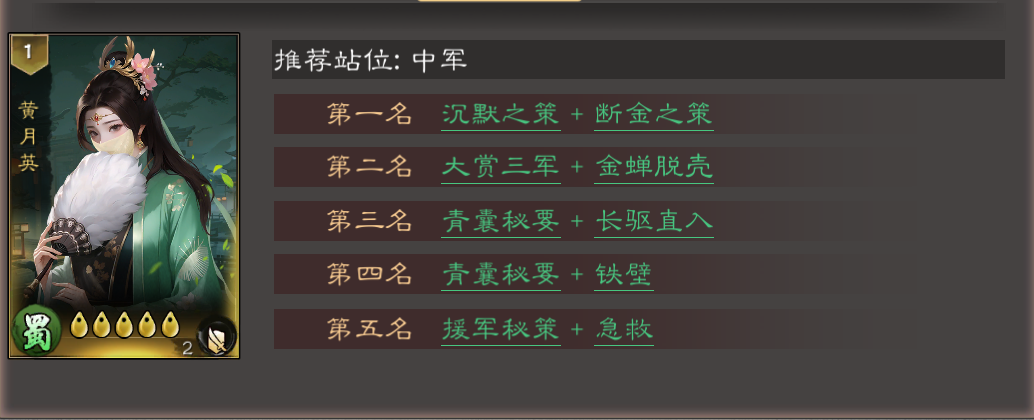 《三国乱世霸王》黄月英武将攻略