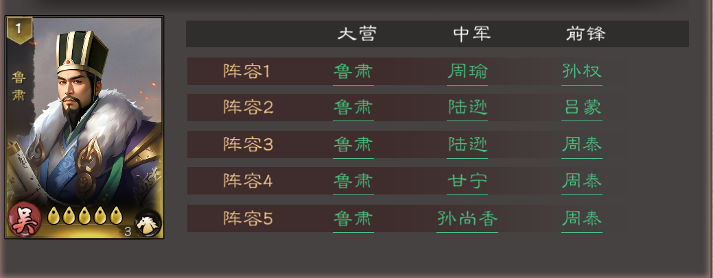 《三国乱世霸王》鲁肃玩法攻略