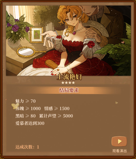 《火山的女儿：再度重逢》各职业需求一览