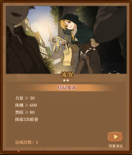 《火山的女儿：再度重逢》各职业需求一览