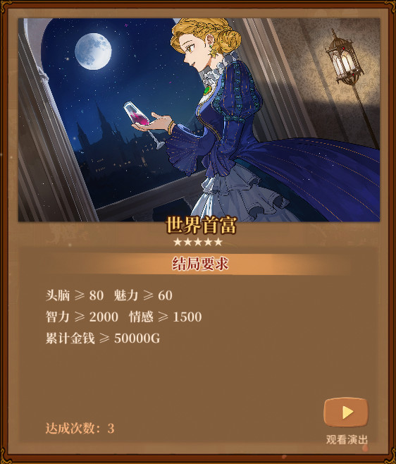 《火山的女儿：再度重逢》各职业需求一览