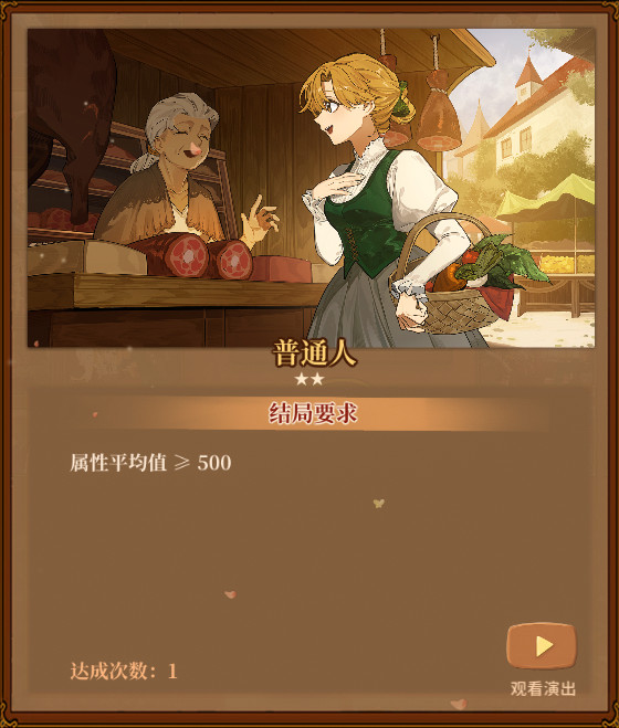 《火山的女儿：再度重逢》各职业需求一览