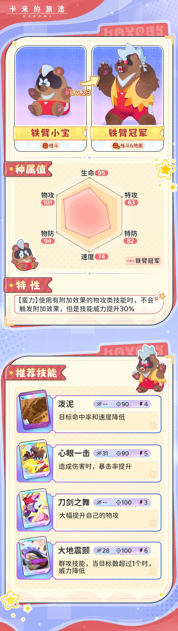 卡米的旅途铁臂冠军技能介绍