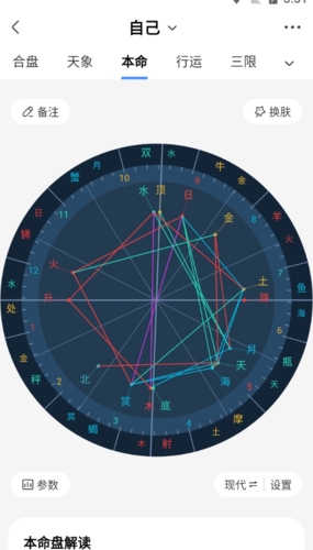 《知星》查看星盘方法