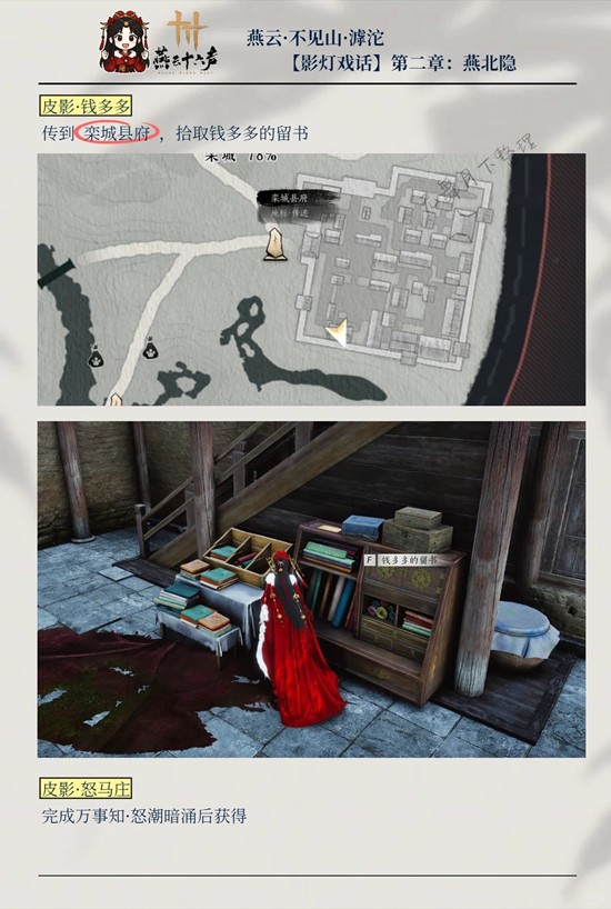 《燕云十六声》影灯戏话燕北隐收集攻略