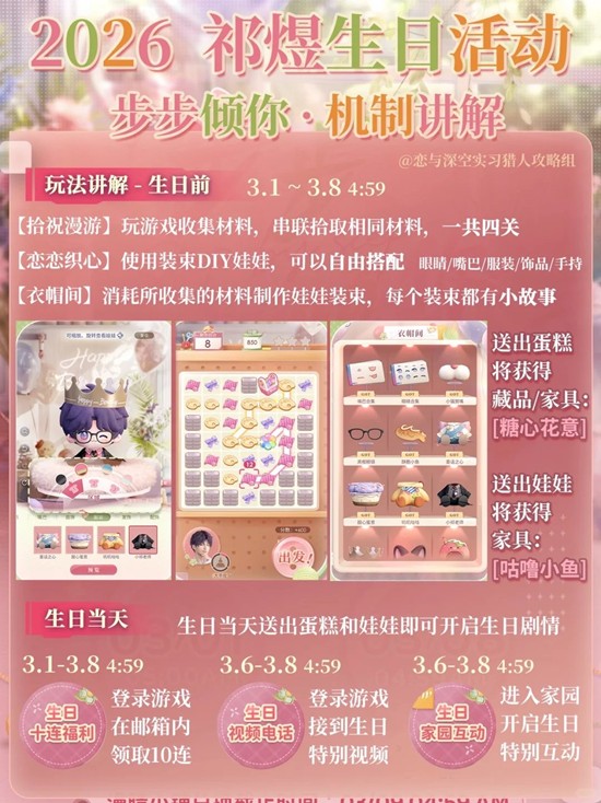 《恋与深空》步步倾你祁煜生日活动攻略